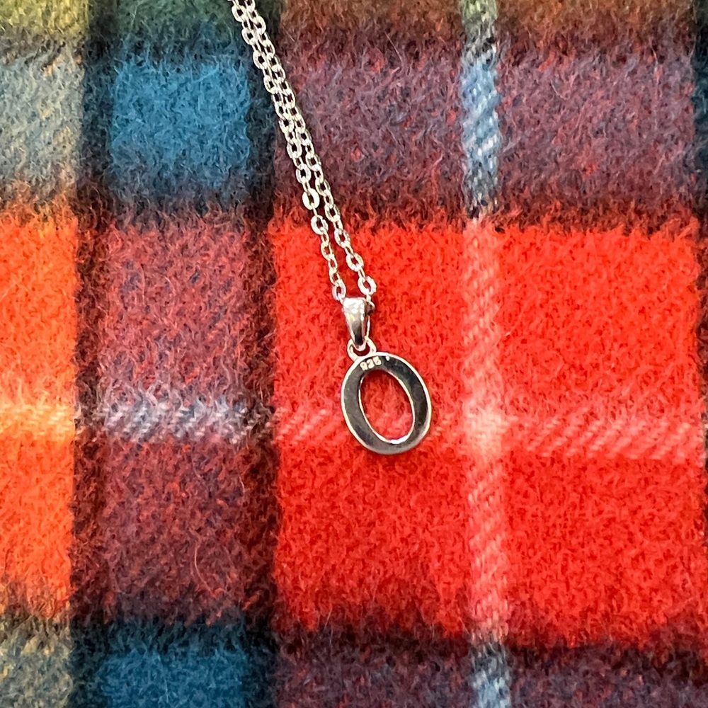 NWT Silver Chain Initial Necklace